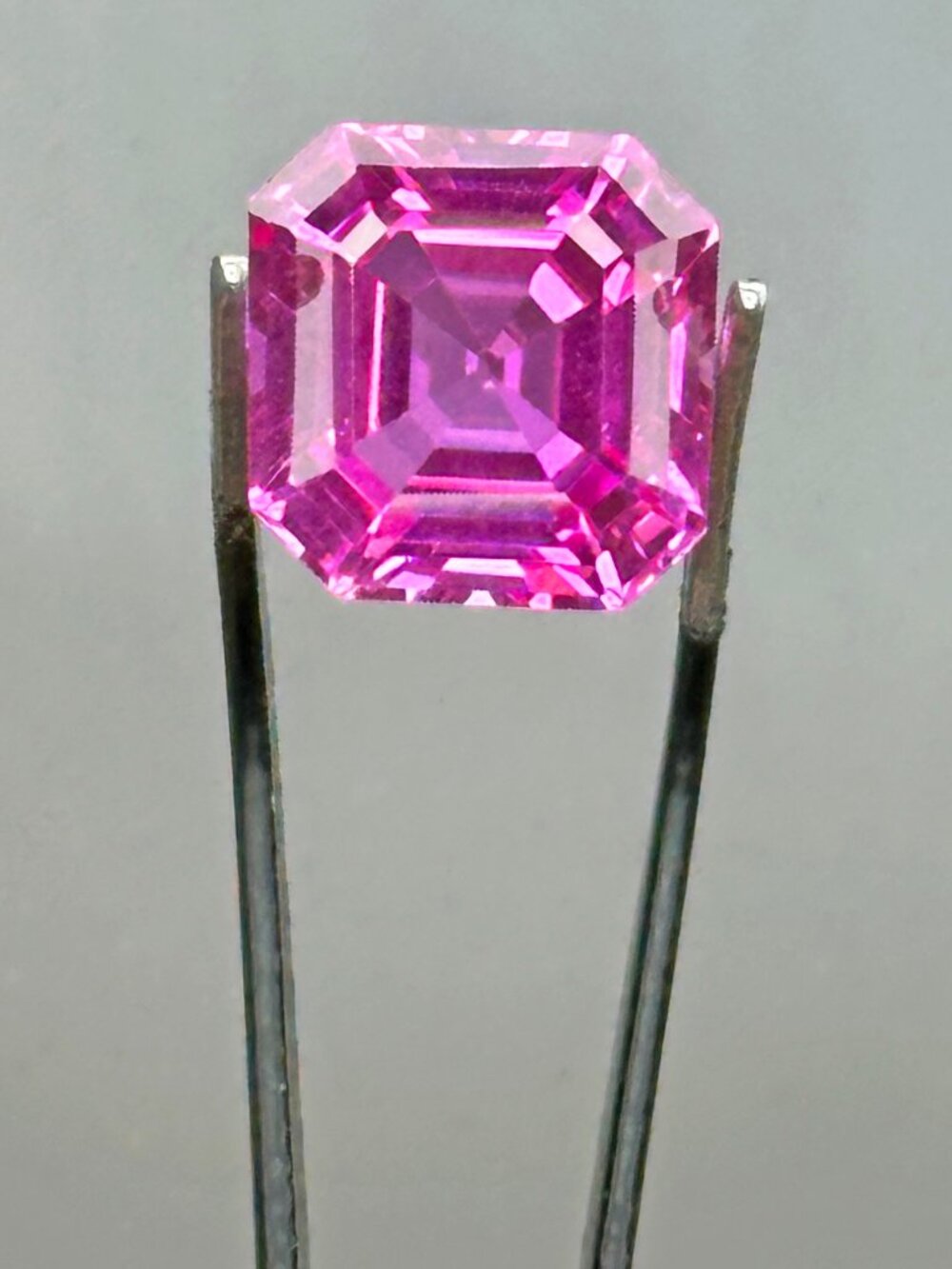 STUNNING Certified Asscher Pink Sapphire